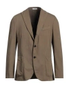 Boglioli Man Blazer Khaki Size 48 Cotton, Linen