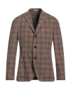 Boglioli Man Blazer Light Brown Size 46 Cotton, Linen, Polyester, Elastane In Beige