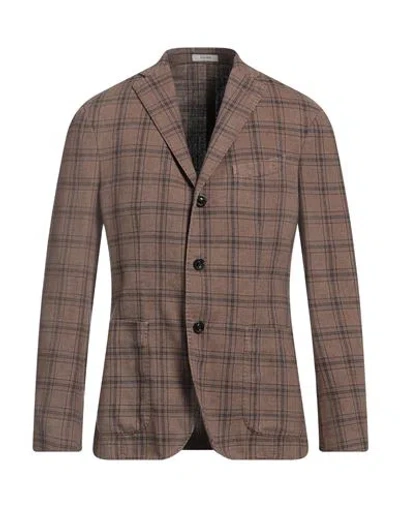 Boglioli Man Blazer Light Brown Size 46 Cotton, Linen, Polyester, Elastane In Beige