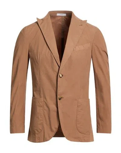 Boglioli Man Blazer Light Brown Size 44 Cotton, Elastane In Nude
