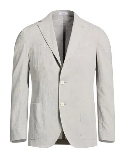 Boglioli Man Blazer Light Grey Size 40 Cotton, Elastane In Gray