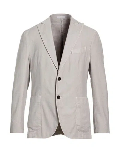 Boglioli Man Blazer Light Grey Size 40 Linen, Cotton, Elastane In Gray