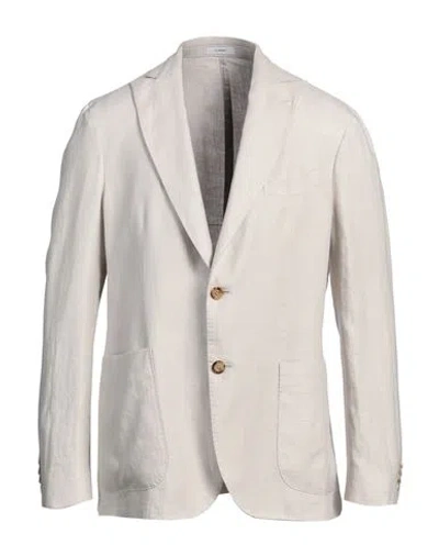 Boglioli Man Blazer Light Grey Size 44 Linen