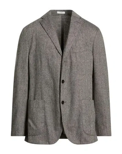 Boglioli Man Blazer Light Grey Size 44 Wool, Polyester In Multi
