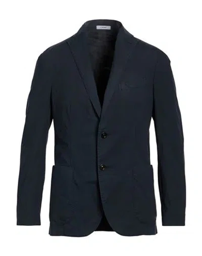 Boglioli Man Blazer Midnight Blue Size 34 Cotton, Elastane