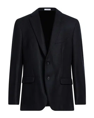 Boglioli Man Blazer Midnight Blue Size 36 Cashmere In Animal Print