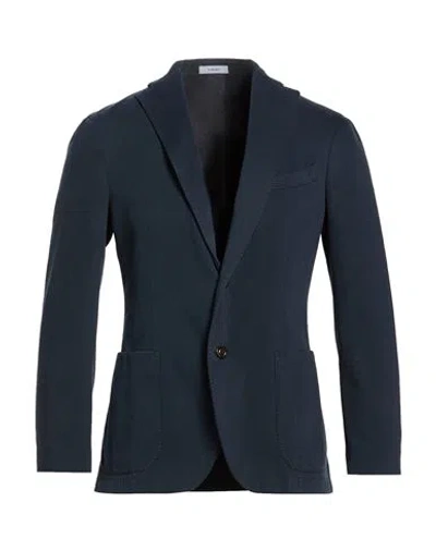 Boglioli Man Blazer Midnight Blue Size 36 Cotton, Elastane