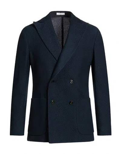 Boglioli Man Blazer Midnight Blue Size 38 Cotton