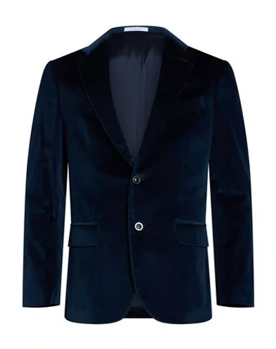 Boglioli Man Blazer Midnight Blue Size 38 Cotton, Elastane