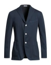 Boglioli Man Blazer Midnight Blue Size 38 Cotton, Elastane In Black