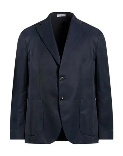 Boglioli Man Blazer Midnight Blue Size 38 Cotton, Polyamide