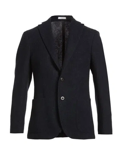 Boglioli Man Blazer Midnight Blue Size 38 Wool In Black