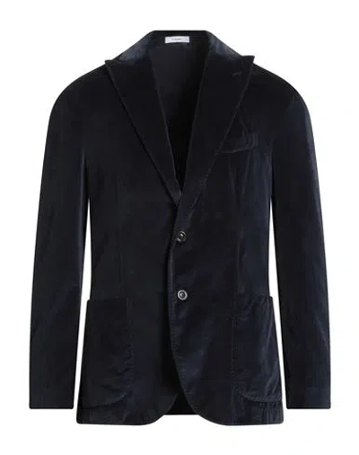 Boglioli Man Blazer Midnight Blue Size 40 Cotton