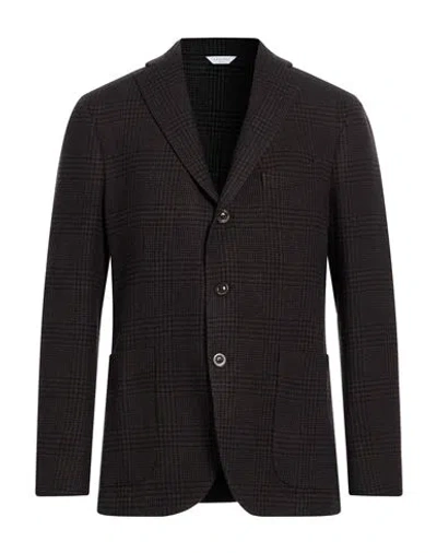 Boglioli Man Blazer Midnight Blue Size 40 Wool, Cashmere In Brown