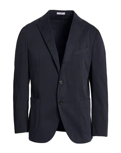 Boglioli Man Blazer Midnight Blue Size 42 Cotton, Elastane