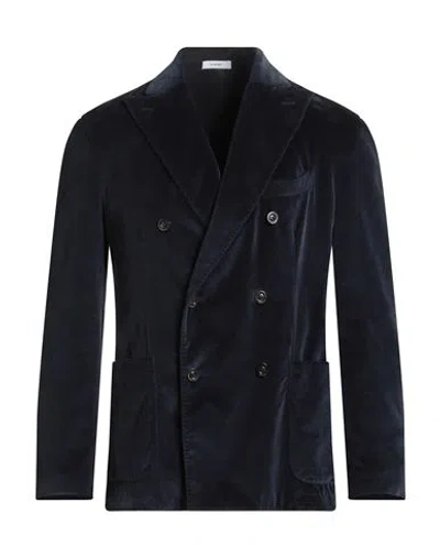 Boglioli Man Blazer Midnight Blue Size 44 Cotton