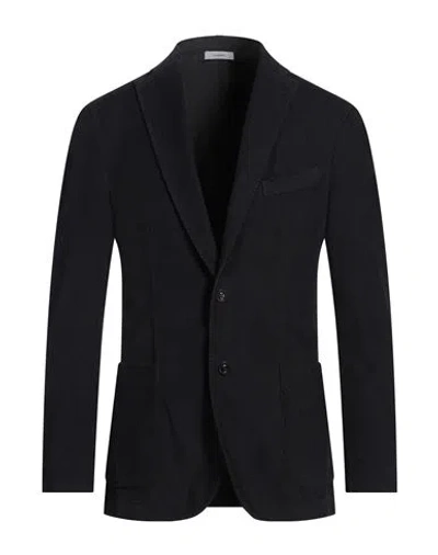 Boglioli Man Blazer Midnight Blue Size 44 Cotton, Modal, Elastane In Blue