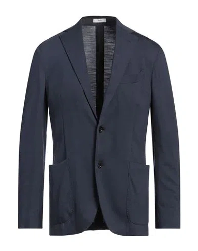 Boglioli Man Blazer Midnight Blue Size 46 Virgin Wool In Blue