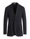 Boglioli Man Blazer Midnight Blue Size 48 Cotton, Elastane In Black
