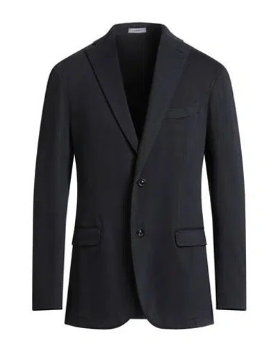 Boglioli Man Blazer Midnight Blue Size 48 Cotton, Elastane In Black