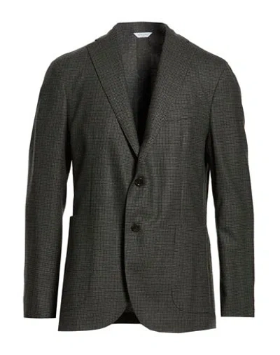 Boglioli Man Blazer Military Green Size 36 Virgin Wool In Black