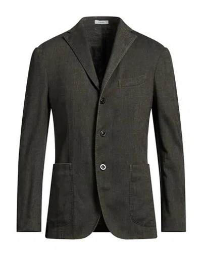 Boglioli Man Blazer Military Green Size 38 Cotton, Linen, Polyester, Elastane