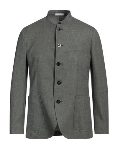 Boglioli Man Blazer Military Green Size 38 Wool In Gray