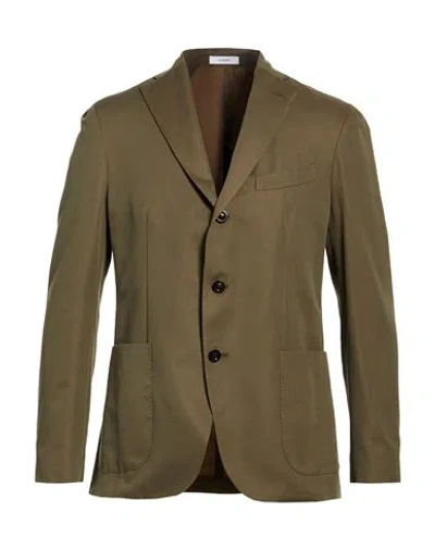Boglioli Man Blazer Military Green Size 38 Wool, Cotton