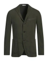 Boglioli Man Blazer Military Green Size 36 Cotton, Linen