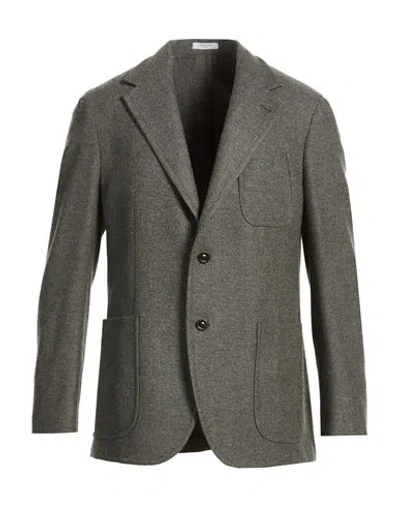 Boglioli Man Blazer Military Green Size 40 Virgin Wool, Cashmere In Gray