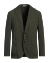 Boglioli Man Blazer Military Green Size 42 Cotton, Linen