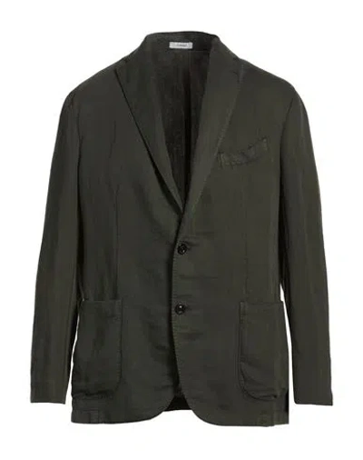 Boglioli Man Blazer Military Green Size 44 Cotton, Linen