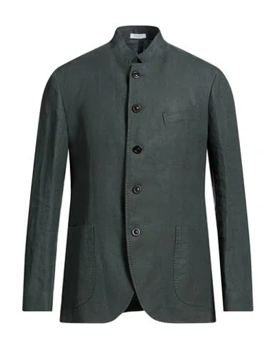 Boglioli Man Blazer Military Green Size 44 Linen