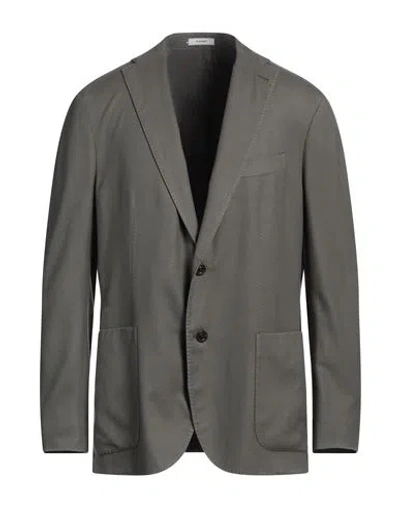 BOGLIOLI BOGLIOLI MAN BLAZER MILITARY GREEN SIZE 44 VIRGIN WOOL, SILK