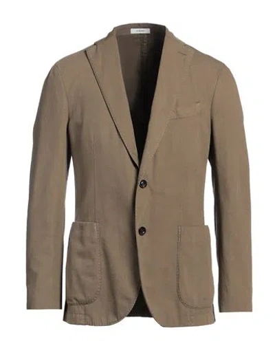 Boglioli Man Blazer Military Green Size 46 Cotton, Linen, Elastane