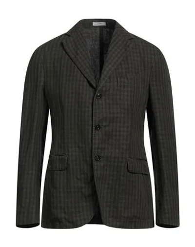 Boglioli Man Blazer Military Green Size 46 Linen