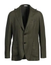 Boglioli Man Blazer Military Green Size 46 Linen