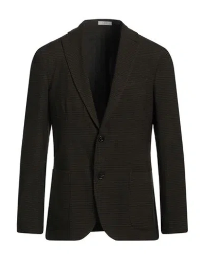 Boglioli Man Suit Jacket Military Green Size 42 Virgin Wool