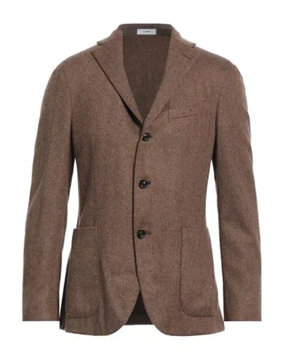 Boglioli Man Blazer Mustard Size 42 Wool, Polyamide, Nylon In Brown