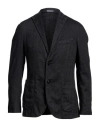 Boglioli Man Blazer Navy Blue Size 40 Cotton, Linen, Polyester, Elastane