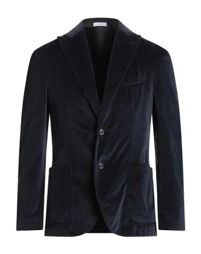 Boglioli Man Blazer Navy Size 38 Cotton In Blue