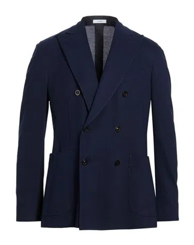 Boglioli Man Blazer Navy Size 40 Cotton In Blue