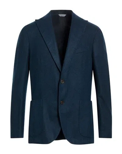 Boglioli Man Blazer Navy Size 40 Wool, Polyamide In Blue