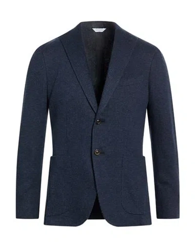 Boglioli Man Blazer Navy Size 42 Cotton, Elastane In Blue