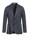 Boglioli Man Blazer Navy Size 42 Wool, Silk, Linen In Navy