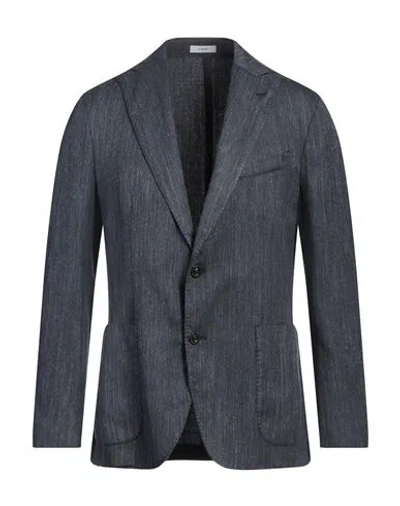 Boglioli Man Blazer Navy Size 42 Wool, Silk, Linen