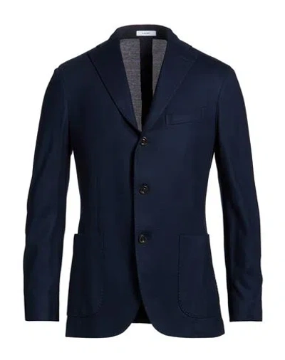 Boglioli Man Blazer Navy Size 46 Cotton In Blue