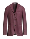 Boglioli Man Blazer Plum Size 40 Cashmere In Burgundy