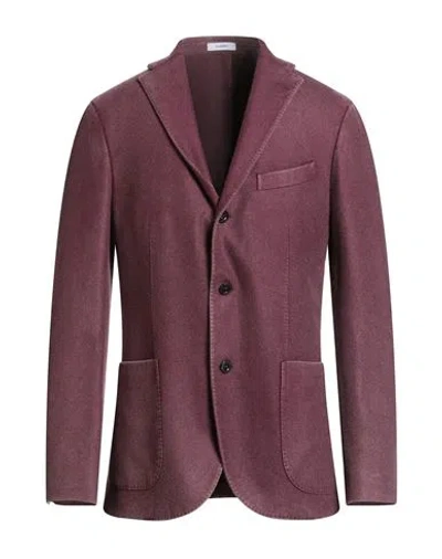 Boglioli Man Blazer Plum Size 40 Cashmere In Burgundy