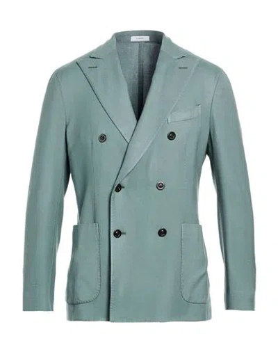 Boglioli Man Blazer Sage Green Size 40 Virgin Wool